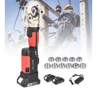 Kit crimpatrice per cavi idraulici, strumento ricaricabile con display per terminali in rame e alluminio, ideale per la costruzione navale