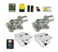 KIT CROMO 24V AUTOMAZIONE MOTORE CANCELLO BATTENTE INTERRATO + CASSE INOX