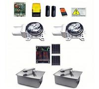 KIT CROMO 24V PER CANCELLO BATTENTE INTERRATO + CASSE CON SUNPOWER 2 BATTERIE