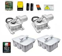 KIT CROMO AUTOMAZIONE PER CANCELLO BATTENTE 230V INTERRATO CON CASSE FONDAZIONI