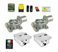 KIT CROMO MOTORE PER CANCELLO A BATTENTE 230V INTERRATO CON 2 CASSE INOX