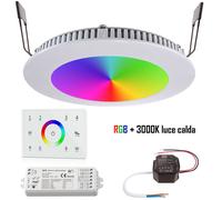 KIT cromoterapia faretto doccia incasso slim LED 8W RGB RGBW 24V centralina WiFi