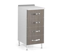AZUR LINE Cassettiera Cucina Mobiletto con 4 Cassetti 40x50x85h cm colore Olmo - LGCA40KIT