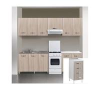 KIT CUCINA BASE 4 CASSETTI CM. 40X50X85H OLMO CASSETTIERA