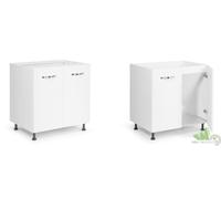 KIT CUCINA BASE SOTTO LAVELLO LAVANDINO 2 ANTE SPORTELLI CM.80X50X85H BIANCO