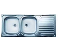 KIT CUCINA LAVELLO INOX 2 VASCA CON GOCCIOLATOIO SX CM.120