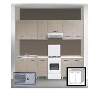 KIT CUCINA LAVELLO INOX 1 VASCA CON GOCCIOLATOIO