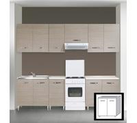 Kit cucina base 2 ante 80x50xh85 cm senza lavello olmo