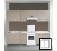 Mobile pensile kit a 2 ante per cucina componibile finiture olmo