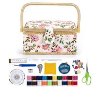 Kit Cucito Essenziale, MKNZOME Oltre 110 pezzi Accessori Cucito Ago e Filo Per Cucire Set Cucito Casa portatili per adulti Bambini Principianti Viaggiatore