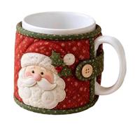 Kit Cucito Natale Set Trapunta Isolante Termica per Bicchiere | Kit Quilting Arte e Artigianato per Donne Signore Hobbiste Principianti Casa Appartamento Laboratorio Scuola Progetto