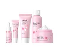 Kit Cura Viso per Donne 5 Pezzi Di Crema Agli Estratti Vegetali