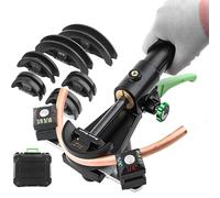 Kit Curvatubi Idraulico con 7 matrici per tubi HVAC 0,2-2,2 cm | Forza idraulica da 30 kN con compatibilità della parete di 0.6-2mm per uso dell'officina e del campo
