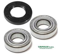 KIT CUSCINETTI E ANELLO DI TENUTA PARAOLIO CESTELLO LAVATRICE 6206ZZ + 6207ZZ