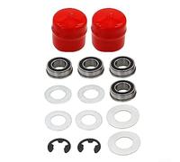 Kit cuscinetto boccola ruota anteriore per tosaerba Craftsman 9040 532009040 121748x per migliorare la scorrevolezza e ridurre l'attrito (rosso)
