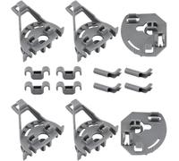 Kit cuscinetto cestello inferiore lavastoviglie grigio compatibile per Bosch, Neff, Siemens multi-modello, clip per cestello inferiore inferiore - 00418675