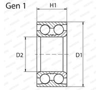 Kit cuscinetto ruota Assale anteriore per DACIA RENAULT 11 19 5 7 9 ALLIANCE CLI
