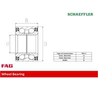 Kit cuscinetto ruota FAG 713670230 per CHRYSLER