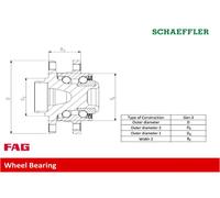 Schaeffler FAG 713 6793 00 Kit cuscinetto ruota per FORD