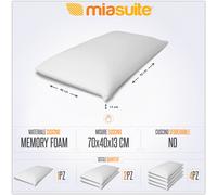 OFFERTA CUSCINO SAPONETTA LAVABILE MEMORY FOAM H 13 CM SCONTATO