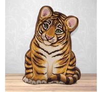 KIT Cuscino da ricamo a punto contato a forma di TIGRE