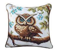 Kit Cuscino Punto Croce Gufo Set Ricamo Principianti Accessori Per Lavoretti Creativi Diy Casa Decor Adulti Cross Stitch Completo Bambini Cross Stitch Embroidery Animali Ricami 45 X 45 Cm