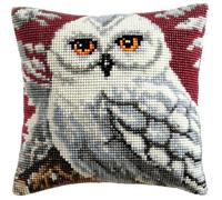 Kit Cuscino Punto Croce Gufo Set Ricamo Principianti Accessori Per Lavoretti Creativi Diy Casa Decor Adulti Cross Stitch Completo Bambini Cross Stitch Embroidery Animali Ricami 45 X 45 Cm