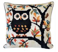 Kit Cuscino Punto Croce Gufo Set Ricamo Principianti Accessori Per Lavoretti Creativi Diy Casa Decor Adulti Cross Stitch Completo Bambini Cross Stitch Embroidery Animali Ricami 45 X 45 Cm