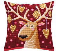 Kit Cuscino Punto Croce Natale pan di zenzero, Articolo: 5 390 Collection D'Art - Dimensione