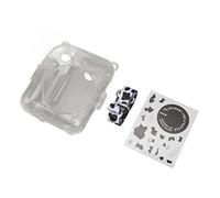 Kit Custodia per Fotocamera Mini 12 Custodia Protettiva Trasparente Resistente e Confortevole Al Tatto con Tracolla e Adesivo, Materiale PC, 127,00 G, Design con Apertura 1:1 (Latte di mucca)