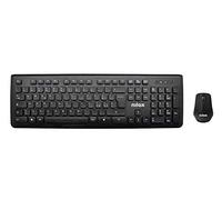 Nilox, Kit CW30 Keyboard+Mouse Wireless, Tastiera e Mouse Wireless, Design Classico ed Ergonomico, Mouse con 3 Dpi Regolabili, Tracking Ottico 1600 Dpi, Compatibilità Universale, Nero