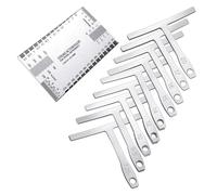 Kit da 10 pezzi: 1 strumento di misurazione for chitarra e righello for chitarra a forma di T da 9 pezzi