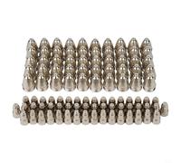 Kit da 100 pezzi di materiali di consumo per taglierina al plasma P80, 50 elettrodi in rame con inserto in afnio e 50 ugelli CuCrZr da 1,5 mm, compatibili con CUT-70/80/100/120 Air (1,3 mm)