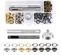 Kit da 100 set di Occhielli Passacavi per Pelle 6 mm con Pinze per Occhielli 3 Pezzi Kit di Strumenti per Occhielli Passacavi Kit Occhielli per Rondella per Cucito Fai da te Scarpe Cinture Zaini