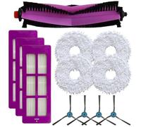 Kit da 12 pezzi for Eureka J15 Pro for Ultra Robot Vacuum 1 spazzola principale 4 panni for mocio 4 spazzole laterali 3 filtri HEPA