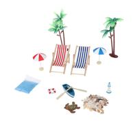 Kit da 12 pezzi in miniatura da spiaggia 1/12 per scene di vita da casa delle