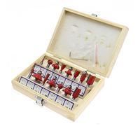 Kit da 15 Frese per Legno Gambo 8mm per Fresatrice a Pantografo Frese per Scanalature Legno Frese per Lavorazione Legno Frese per Bordi Cornici (Kit da 15 Pezzi Gambo 8mm)