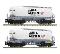 Kit da 2 pz.: Vagone silo Jura cemento della Wascosa Fleischmann 6660090
