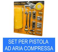KIT DA 20 PEZZI PER COMPRESSORE AD ARIA CON TUBO INCLUSO A SPIRALE MOD: EP-50636