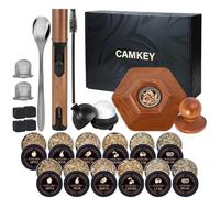 Kit da 23 pezzi per affumicatore di whisky con torcia, 12 trucioli di legno, stampo per sfere di ghiaccio, kit infusore per cocktail, kit per affumicatore di bevande, regalo di compleanno per uomini