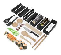 Kit da 23 pezzi per sushi per principianti, set completo di stampi per sushi per la famiglia, include stampi per modellare riso, strumenti e affettatrice per avocado