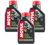 KIT DA 3 LITRI OLIO MISCELA 2 TEMPI MOTUL 510 2T SEMISINTETICO ENDURO CROSS