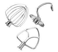 Kit Inox 3 Pezzi KitchenAid - Frusta, Batteur, Gancio -Lavabile in Lavastoviglie