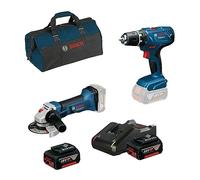 Kit da 3 utensili Bosch Professional: trapano a batteria e smerigliatrice angolare a batteria