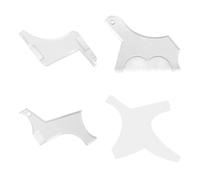 Kit Da 4 Pezzi Set Di Modelli For Modellare La Barba Da Uomo Pettini For Barba Da Salone Stencil Shaper Style Styling Accessori For Barbiere(Clear)