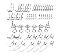 Kit Da 50 Ganci per Pannelli Forati per L'organizzazione Della Parete per Il