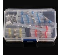 Kit da 50 pezzi di terminali a crimpare termorestringenti, connettori elettrici a saldare, manicotto di saldatura