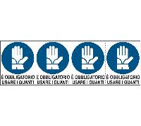 KIT DA 6 ADESIVI - È obbligatorio usare i guanti - Pittogramma