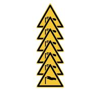 KIT DA 6 ADESIVI TRIANGOLARI - Attenzione Venti forti - pittogramma