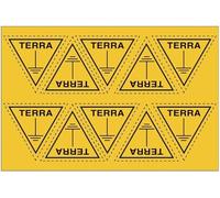 KIT DA 6 ADESIVI TRIANGOLARI -MESSA A TERRA - PITTORGRAMMA